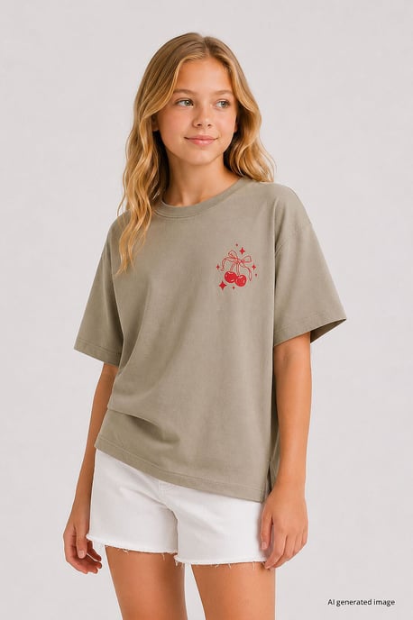 Jeugd Katoen Elastaan T-Shirt - Image 2