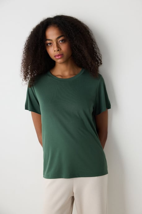 Kvinnors Regular Fit T-shirt med rund hals - Image 2