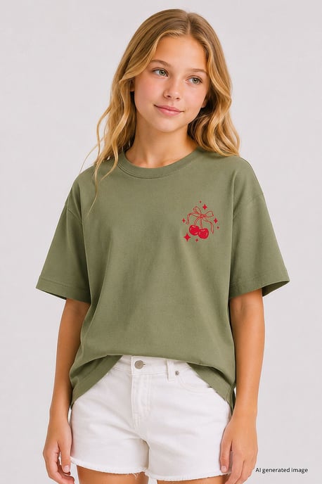 Youth Cotton Elastane T-Shirt - Image 2