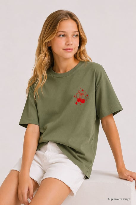 Youth Cotton Elastane T-Shirt - Image 3