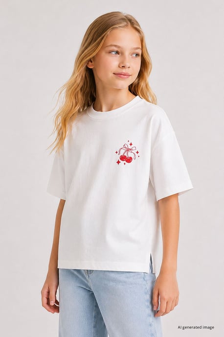Jeugd Katoen Elastaan T-Shirt - Image 2