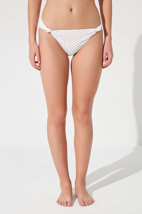 Low-Waist Polka Dot Hipster Bikini Bottoms - Image 1