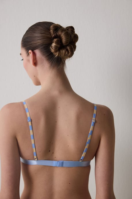 Bomullsrandig Bralette med Justerbara Remmar - Image 5