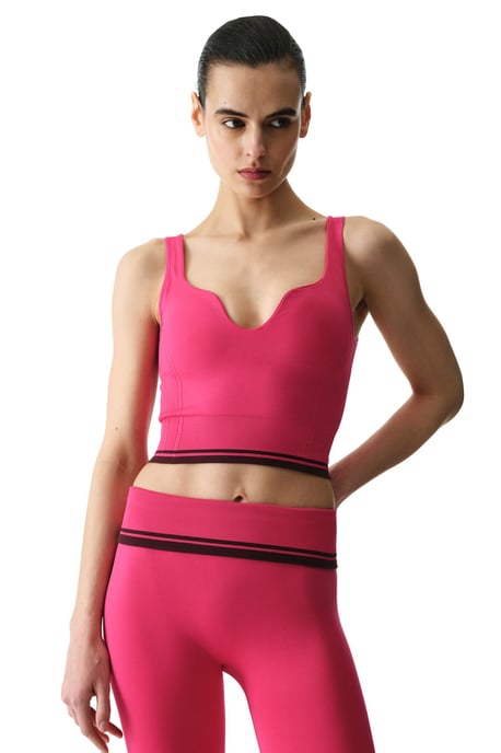 Padded V-Neck Sports Bra - Image 3