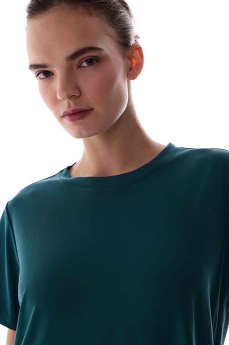 Oversized Lange Gebreide Crewneck T-Shirt - Image 2