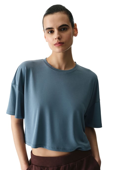 Överdimensionerad Crew Neck Slits T-shirt - Image 1