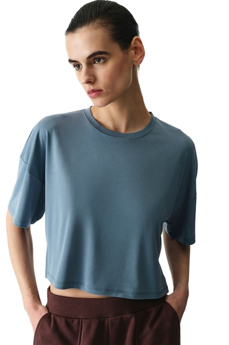 Överdimensionerad Crew Neck Slits T-shirt - Image 3