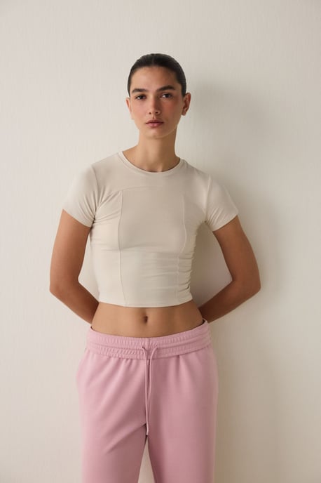 Kvinnors Slim-Fit Modal Rundhalsad T-shirt - Image 2