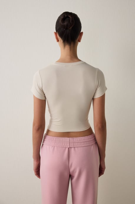 Kvinnors Slim-Fit Modal Rundhalsad T-shirt - Image 6