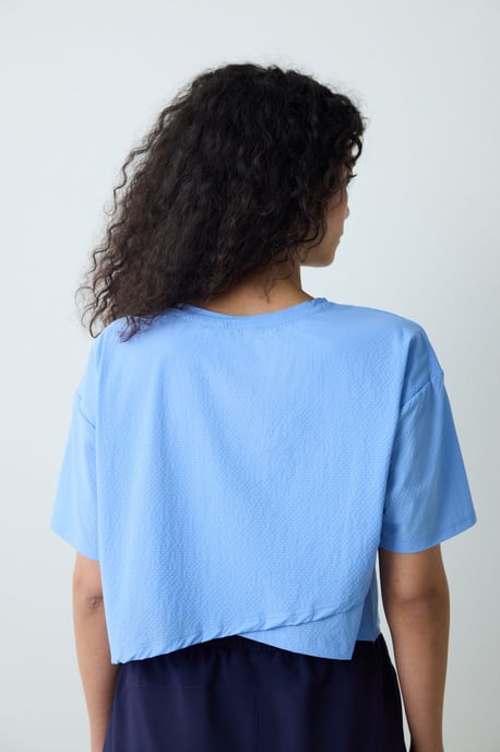 Kvinnors Enkel Stickad Rundhalsad T-shirt - Image 6