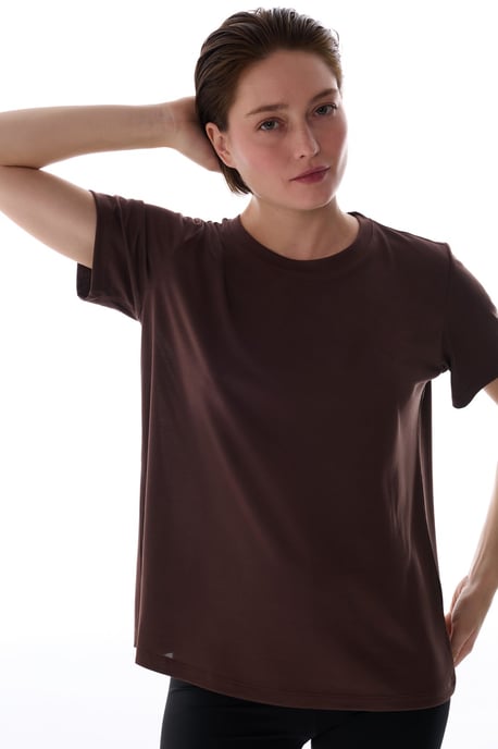Overmaat Lang Gebreid Crew Neck T-Shirt - Image 2
