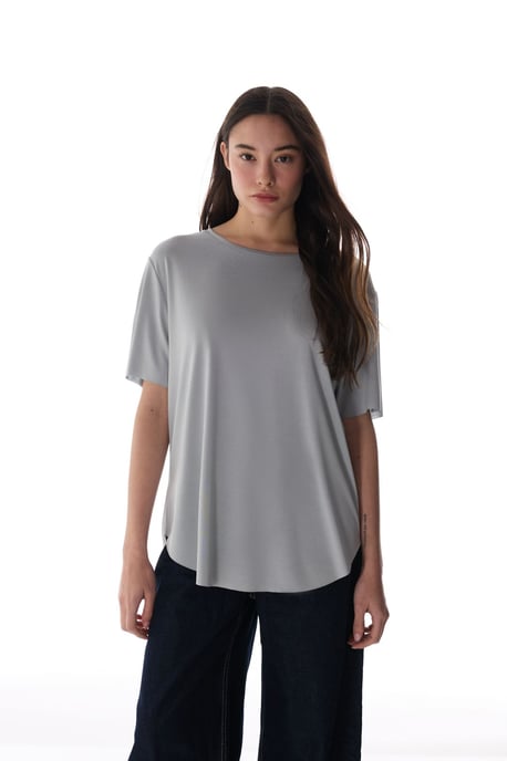OverSized Modal-mix Crew Neck T-shirt - Image 1