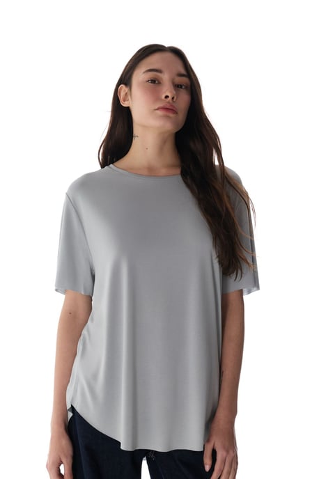 OverSized Modal-mix Crew Neck T-shirt - Image 2