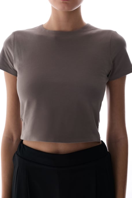 Damkortärmad rundhalsad T-shirt - Image 2