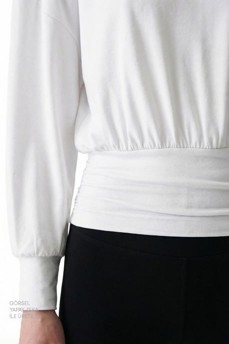 Ronde Hals Lange Mouw Gebreide Bodysuit - Image 4