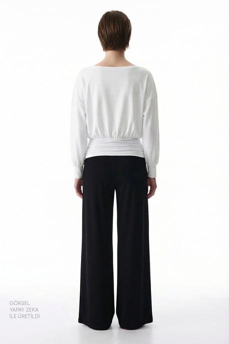Ronde Hals Lange Mouw Gebreide Bodysuit - Image 6