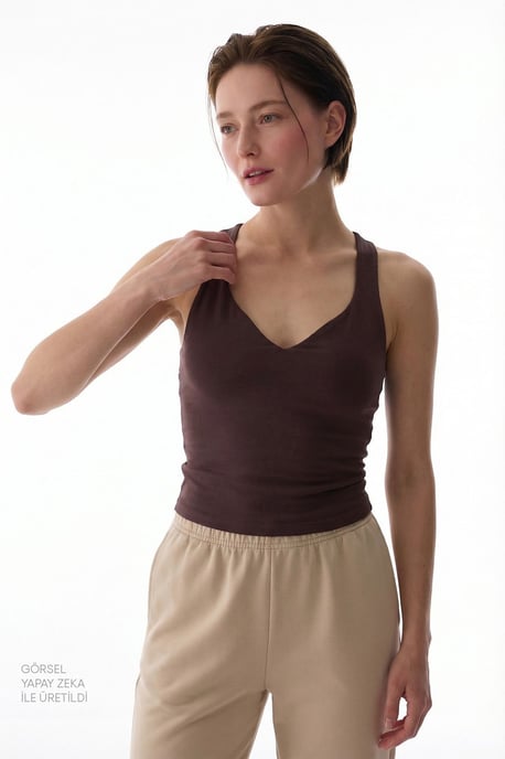 Sleeveless V-neck Backless Thong Bodysuit - Image 4