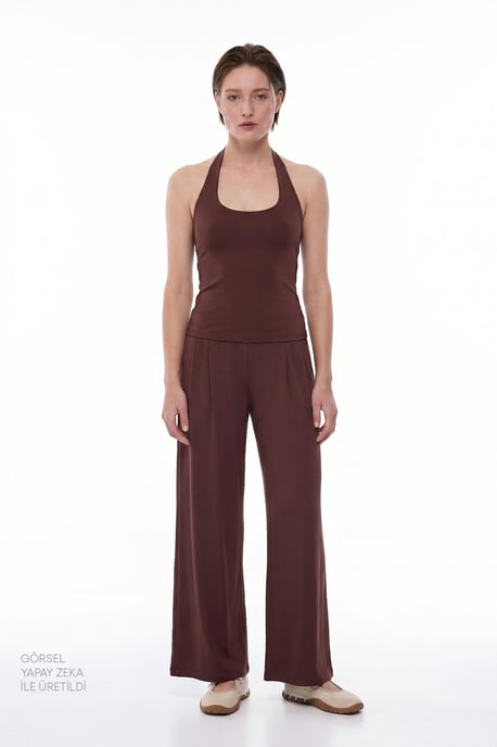 Sleeveless Halterneck Knit Bodysuit - Image 2
