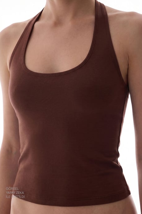 Sleeveless Halterneck Knit Bodysuit - Image 3