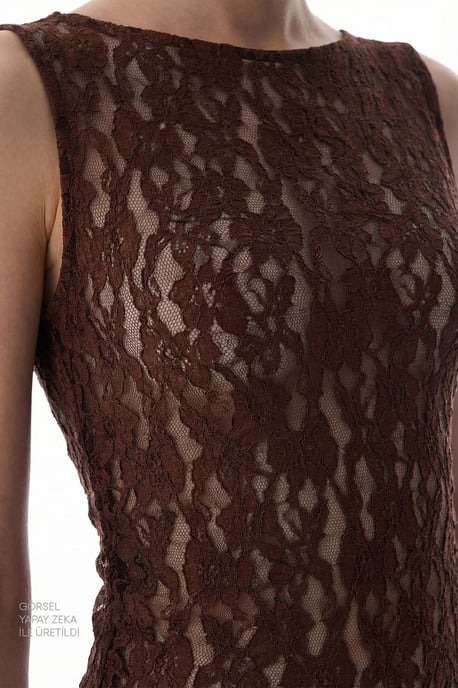 Floral Lace Sleeveless Bodysuit - Image 2