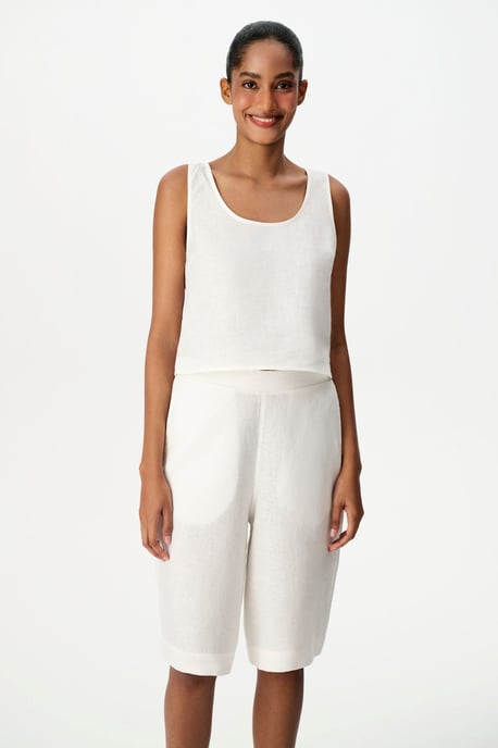 Linnen Mouwloze Bodysuit - Image 1