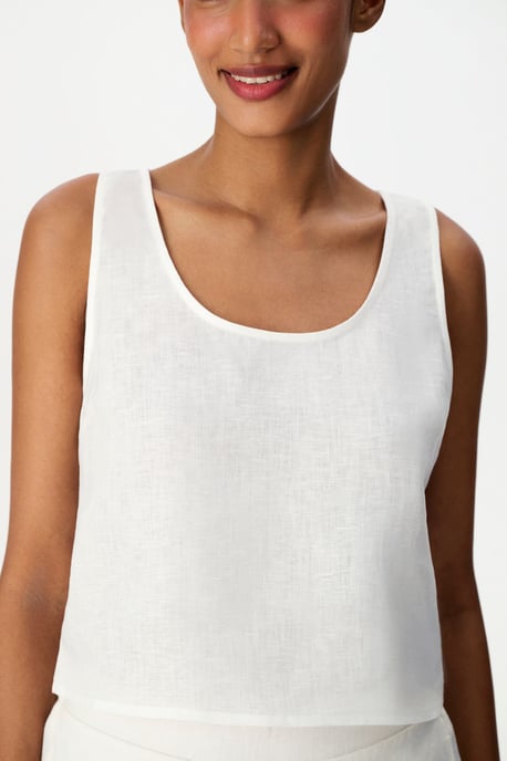 Linnen Mouwloze Bodysuit - Image 3