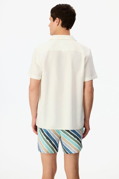 Men's Oversized Short-sleeve Linen Shirt - Image 5