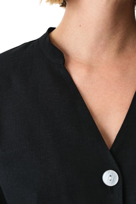Linen-Viscose Skjorta med Mandarin-krage - Image 3