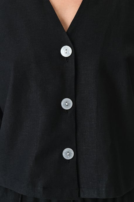 Linen-Viscose Skjorta med Mandarin-krage - Image 4