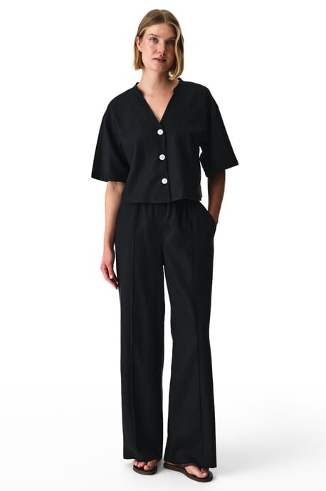 Linen-Viscose Skjorta med Mandarin-krage - Image 5