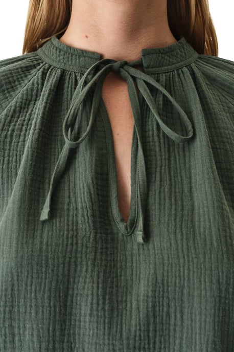 Oversized Cotton Shirt With Tie Detail - Image 4