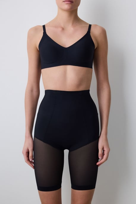 Hoog-Waist Net Shapewear Shorts - Image 1