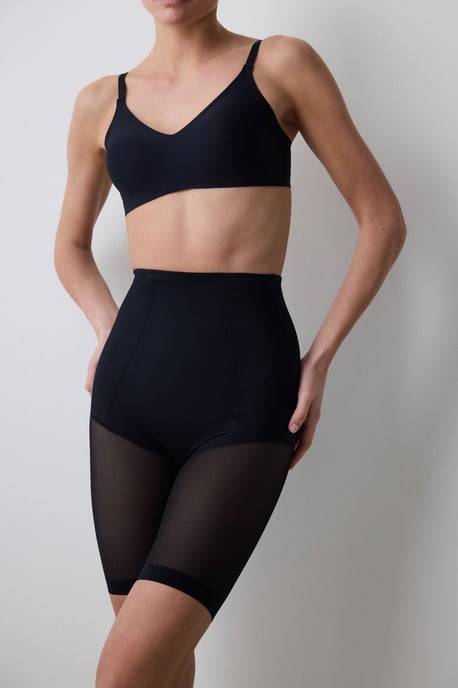 Hoog-Waist Net Shapewear Shorts - Image 2