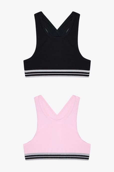 2-pack ungdomströjor i bomull och elastan - Image 1