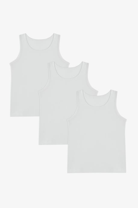 3-Pack Cotton Midi Tank Tops - Image 1