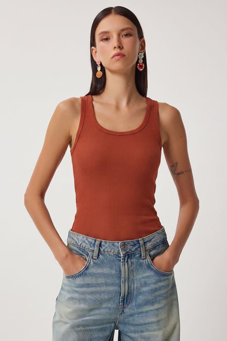 Fitted U-hals Gebreide 2-Pack Tanktop - Image 3