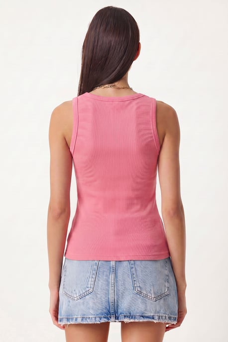 Fitted U-hals Gebreide 2-Pack Tanktop - Image 4