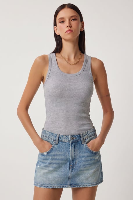 Fitted U-hals Gebreide 2-Pack Tanktop - Image 5