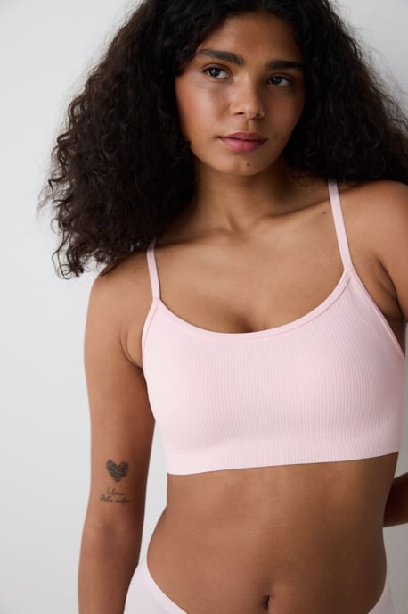 Ribbade Stickade Kort Bralet Top - Image 2
