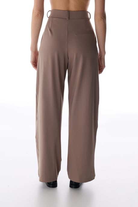 High-Waist Wide-Leg Pleated Trousers - Image 2