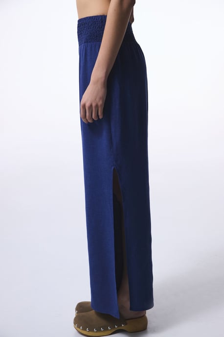 Högmidjade vida linne-viskosbyxor - Image 3