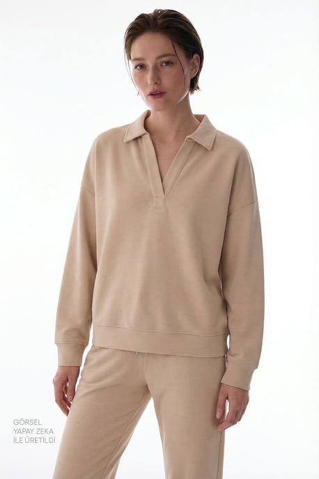 Oversized Gebreide Sweatshirt Met Vetersluitingen - Image 2