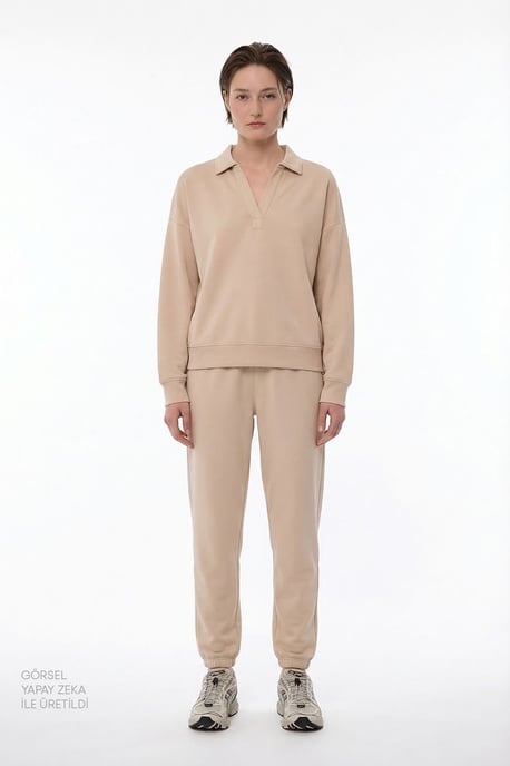 Oversized Gebreide Sweatshirt Met Vetersluitingen - Image 4