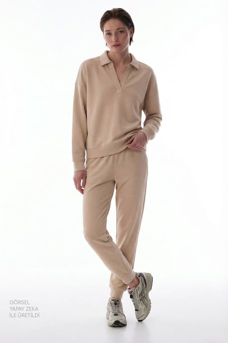 Oversized Gebreide Sweatshirt Met Vetersluitingen - Image 5