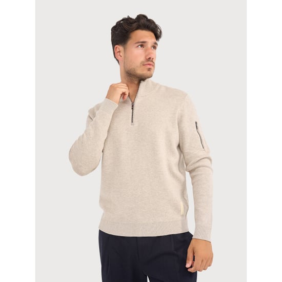 Blue Industry Gemêleerde half-zip trui | - Image 1
