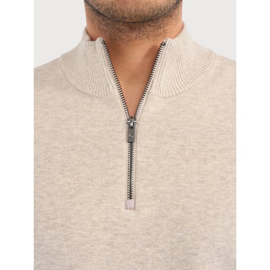 Blue Industry Gemêleerde half-zip trui | - Image 5
