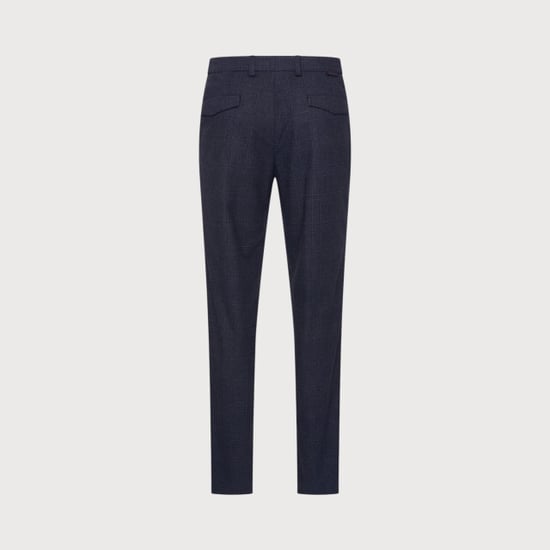 Blue Industry Ruitdessin chino met bandplooi | - Image 2