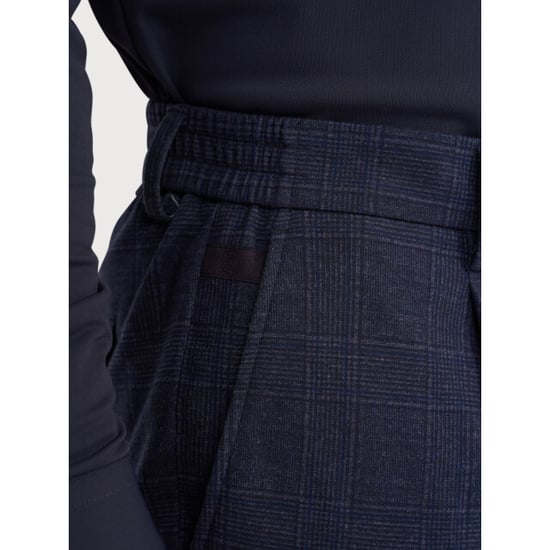 Blue Industry Ruitdessin chino met bandplooi | - Image 5