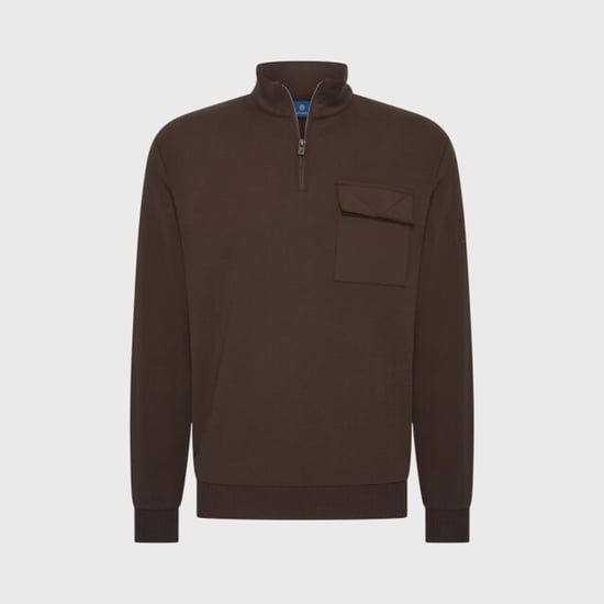 Blue Industry Half-zip sweater met borstzak | - Image 2
