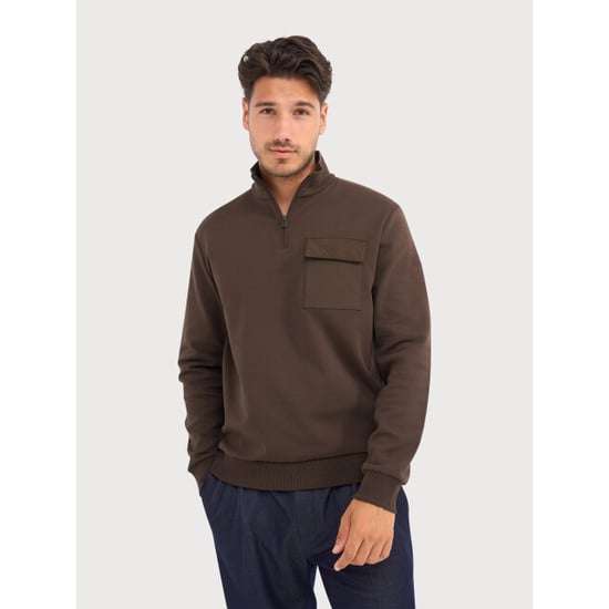 Blue Industry Half-zip sweater met borstzak | - Image 3